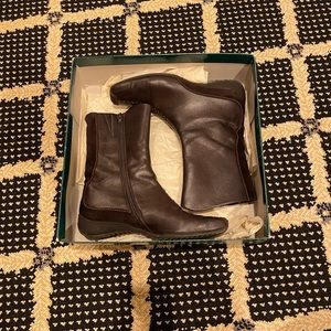 Paul Green Leather and Suede Mid Calf Boots
